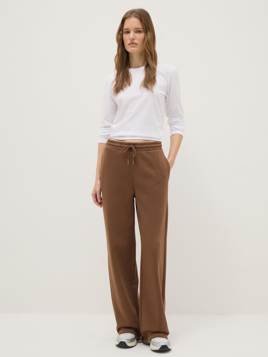 White long sleeve t-shirt in pure cotton regular fit_1