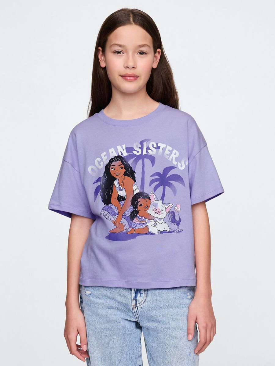 Ocean Sisters Lilac Cotton T-Shirt for Girls_0