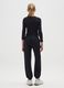 Girls' black pure cotton jogger trousers regular fit_1