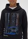 Children's Black Cotton Blend Regular Fit Hoodie_2