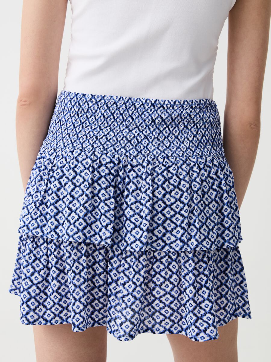 Tiered miniskirt in viscose_2