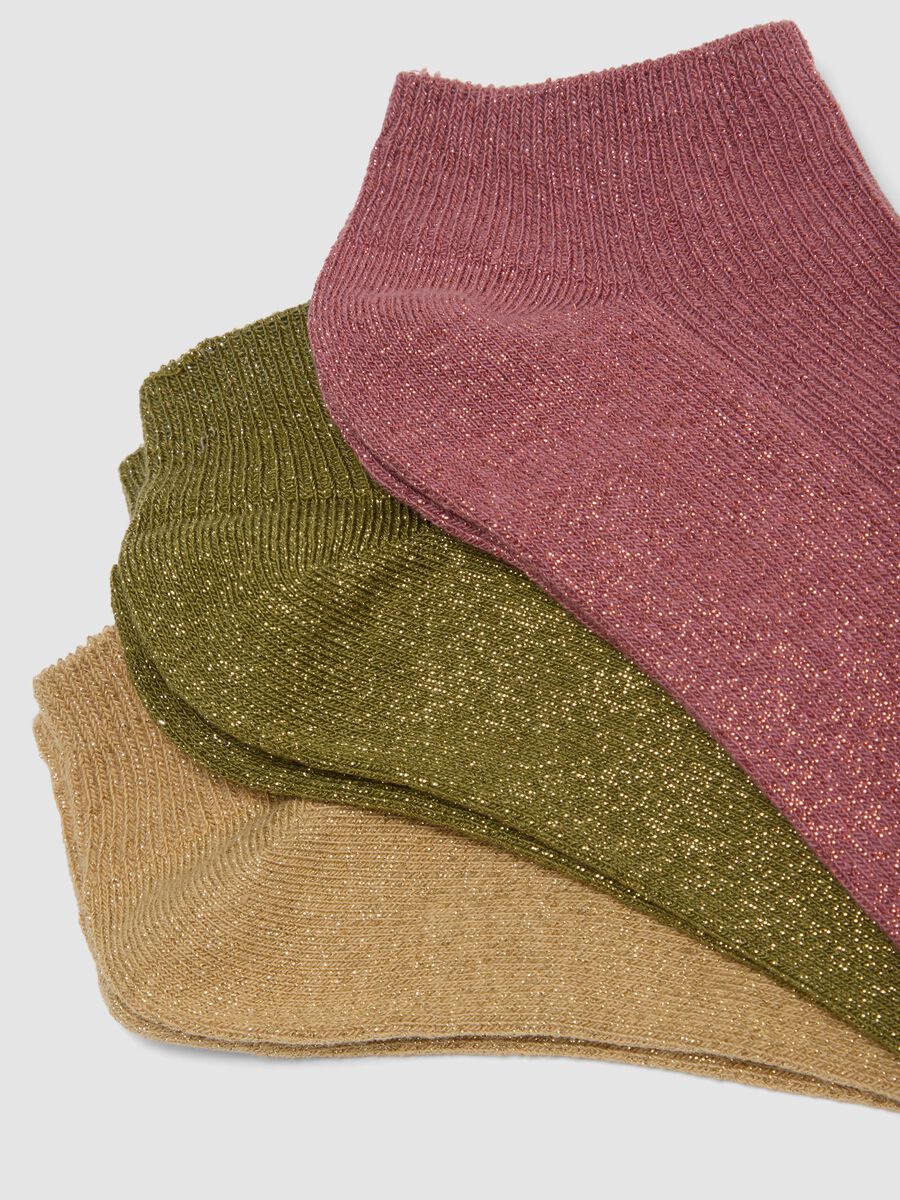 Pack of five organic stretch cotton socks with glitter_2