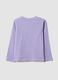 Purple organic cotton crew-neck T-shirt for girls_1