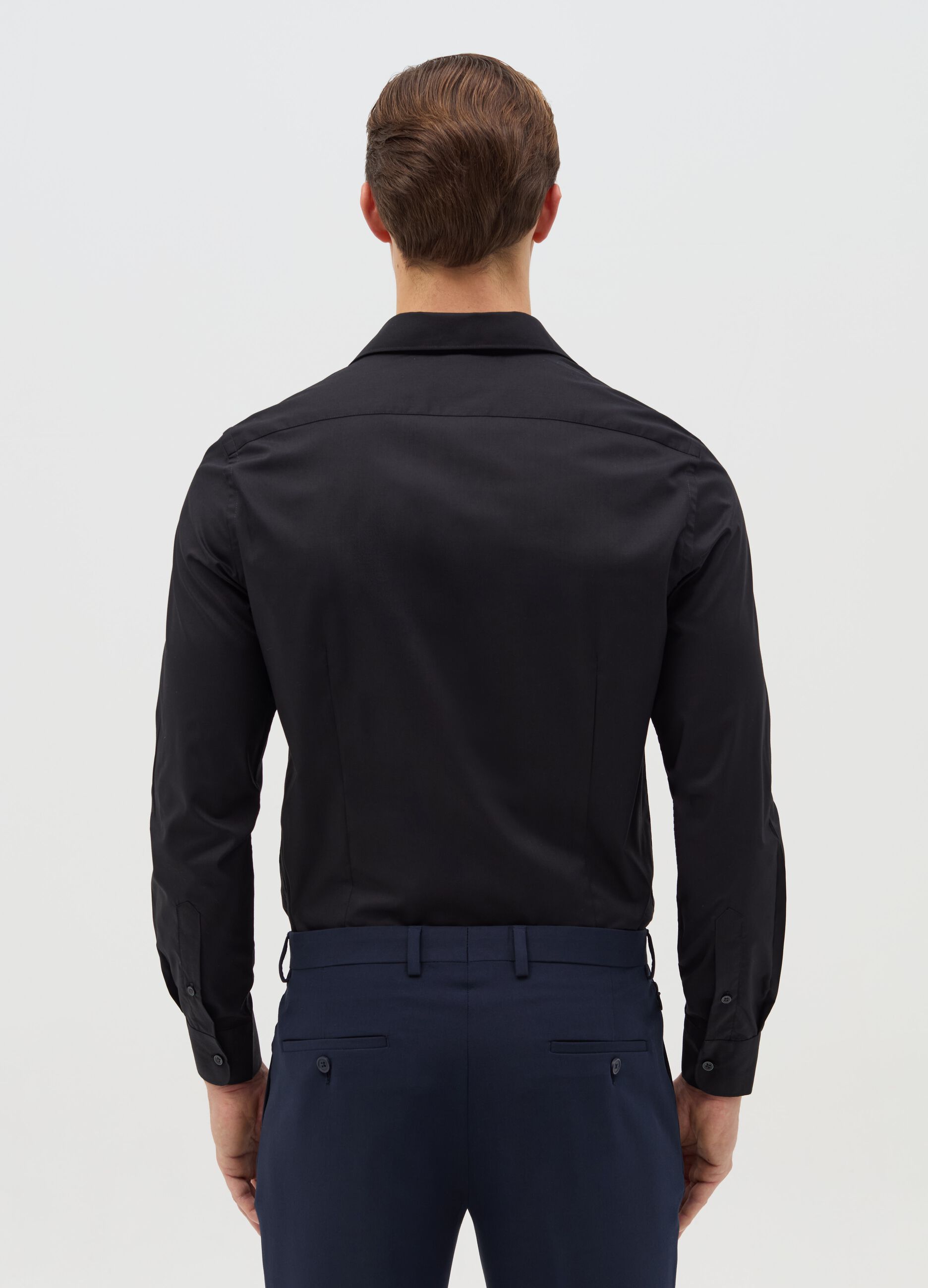 Slim-fit easy-iron shirt