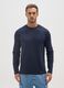Blue pure cotton regular fit sweater_1