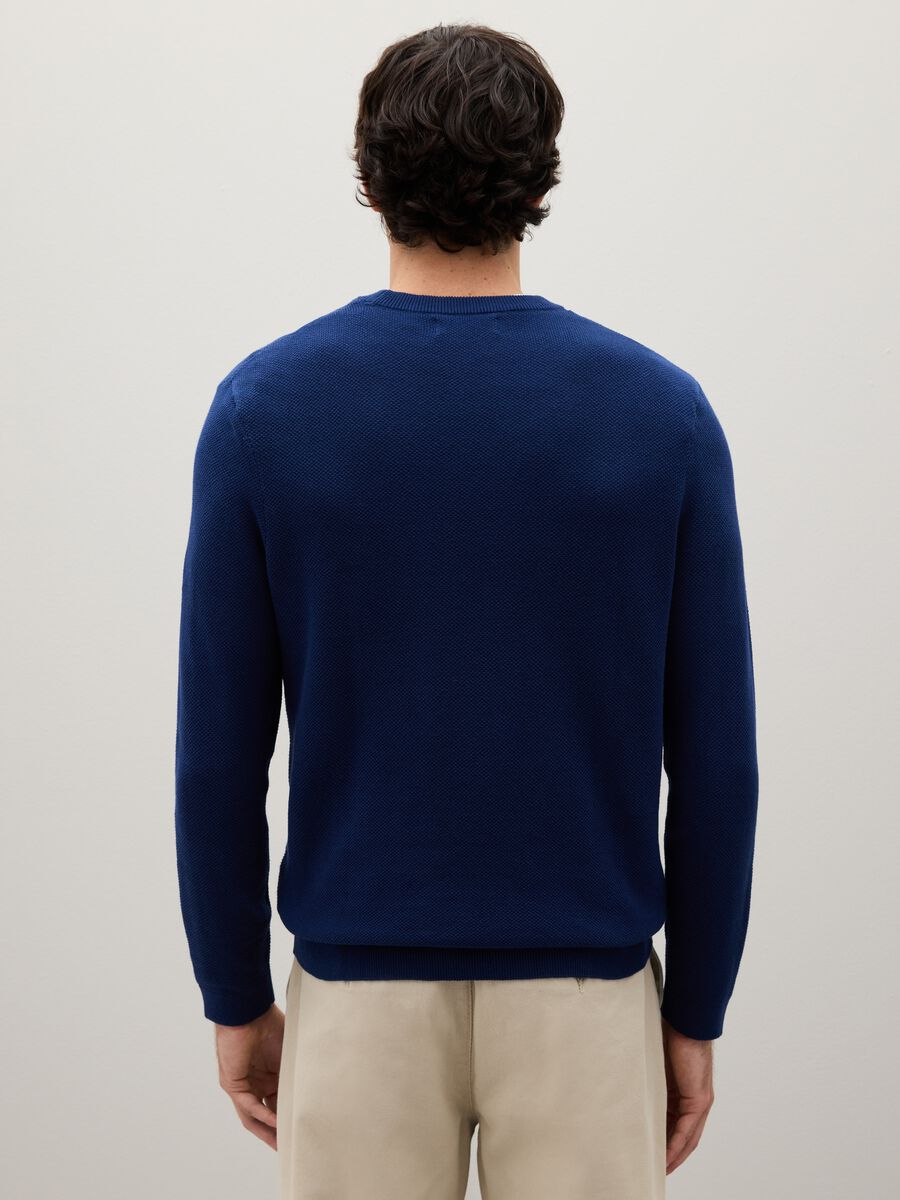 Maglione blu in cotone_3