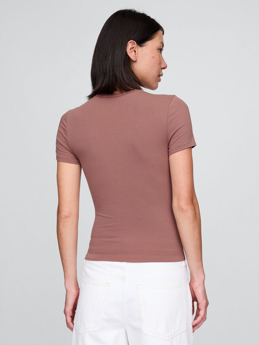 T-shirt marrone elasticizzata_2