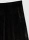 Black Velour Regular Fit Long Skirt_5