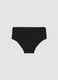 Girls&rsquo; black organic stretch cotton culotte briefs with star detail_1