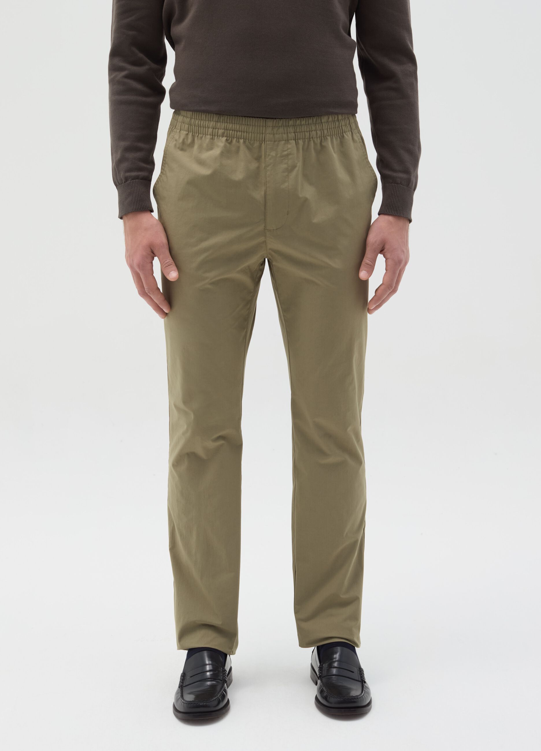 Chino joggers in cotton
