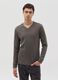Long-sleeved T-shirt with V neck_1