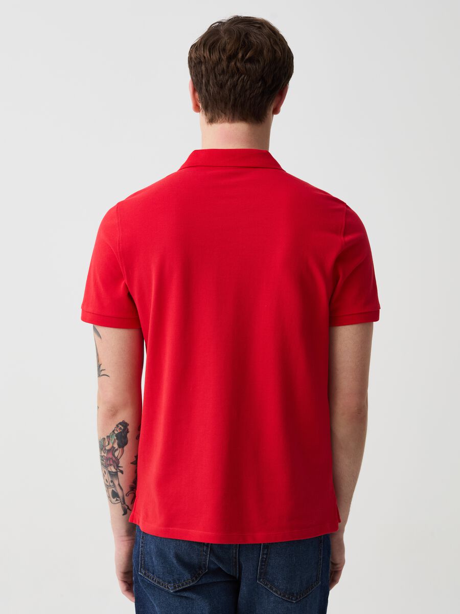 Organic cotton pique polo shirt_2