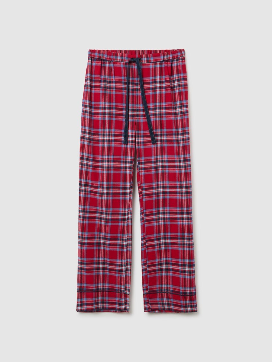 Multicoloured check flannel pyjama trousers - regular fit_4
