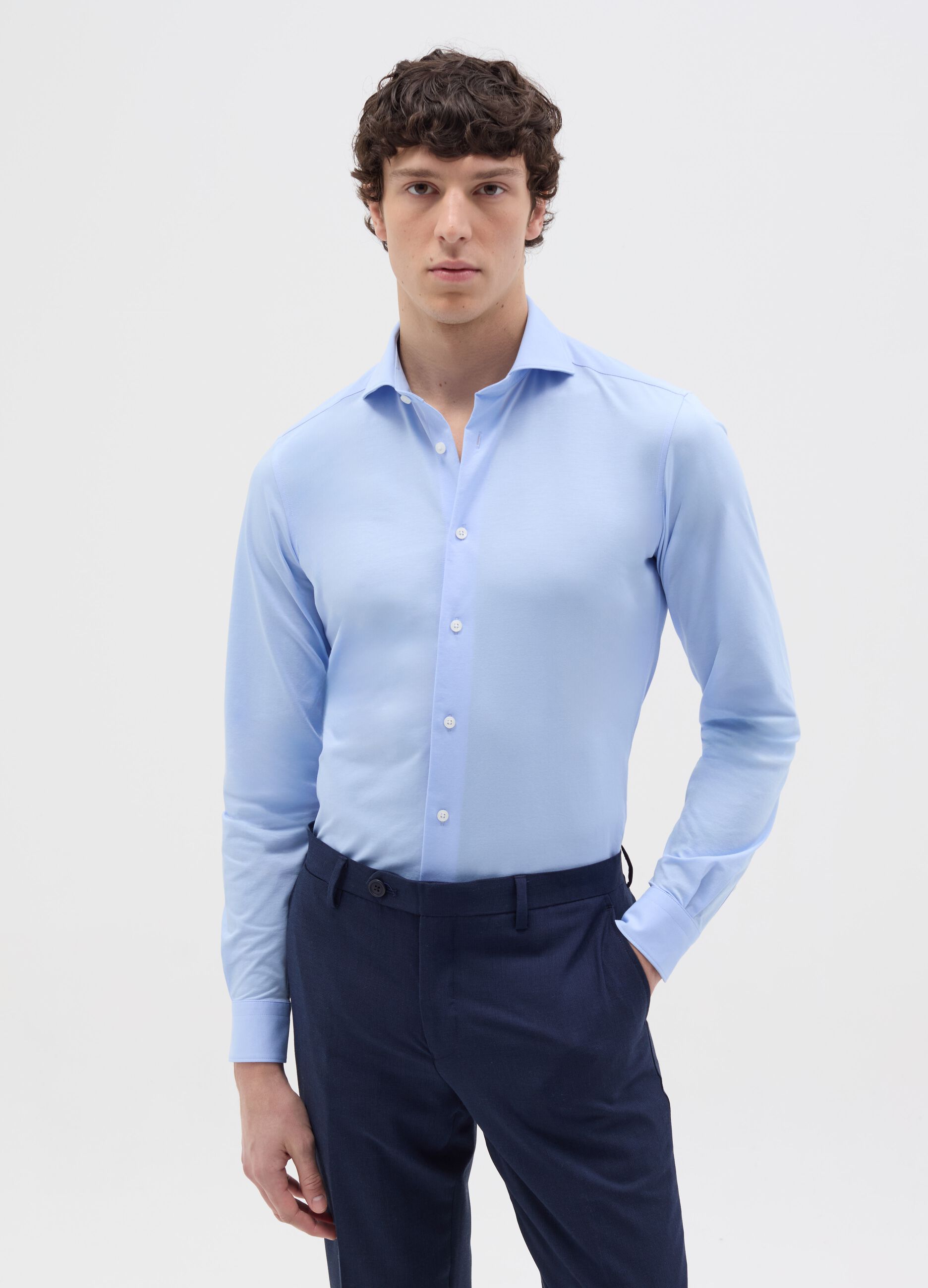 Camicia slim fit easy dry easy iron
