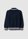 Blue pure cotton regular fit cardigan for boys_1