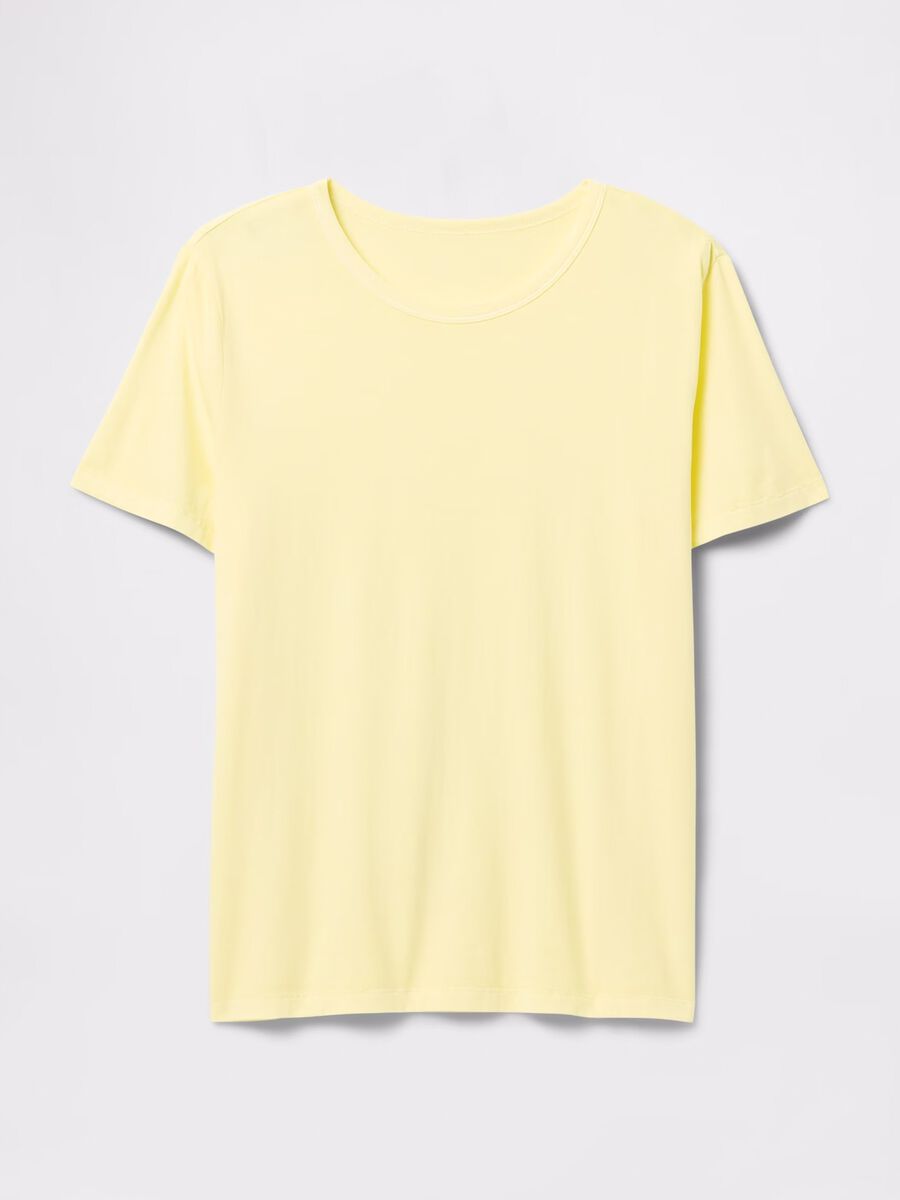 Yellow T-shirt in 100% cotton_3