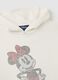 White regular fit cotton blend sweatshirt with Disney print_5