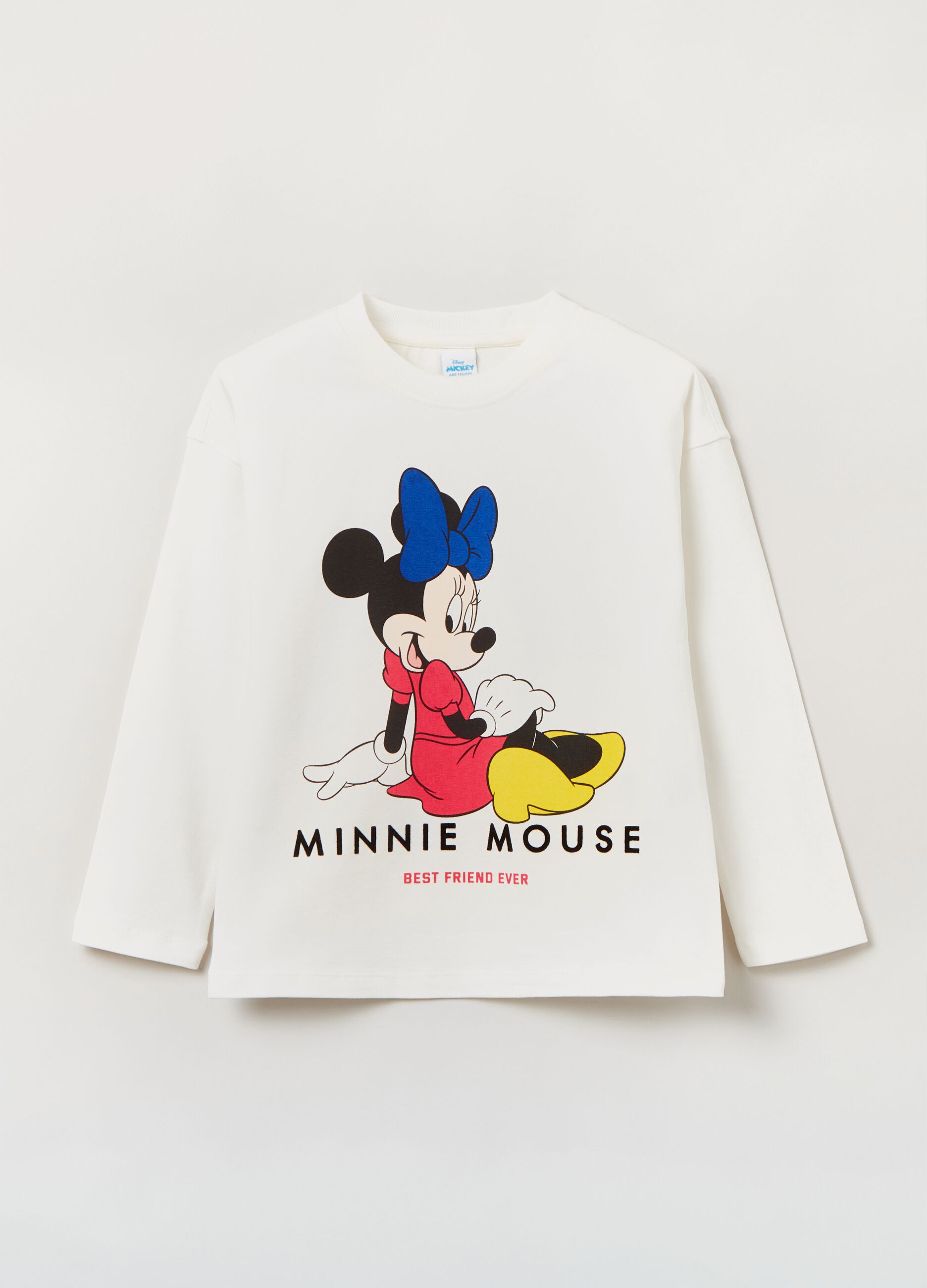 T-shirt a maniche lunghe con stampa Minnie