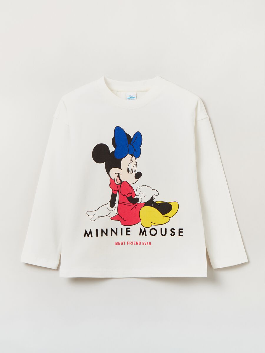 T-shirt a maniche lunghe con stampa Minnie_0