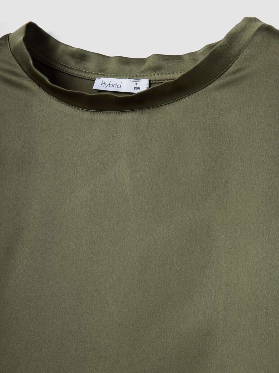 Green crew-neck regular fit T-shirt_5