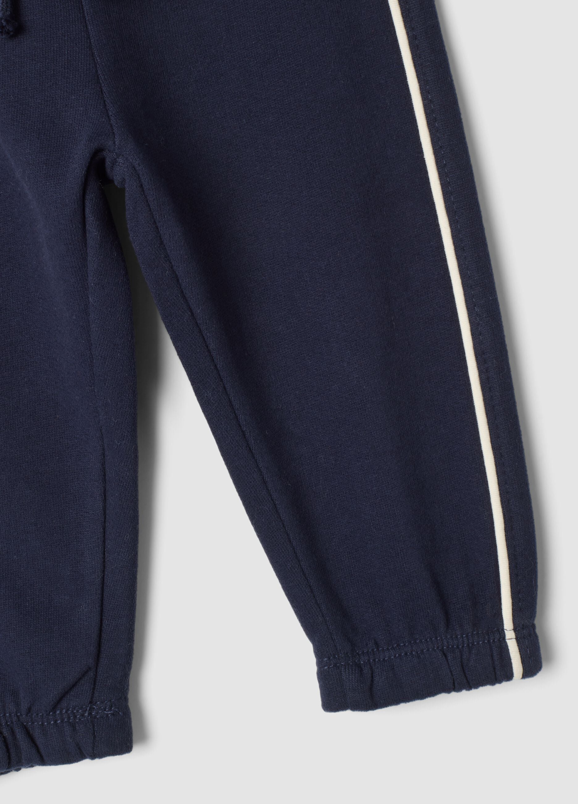 Blue joggers in 100% organic cotton