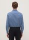 Blue shirt with micro-checks in stretch cotton regular fit_2
