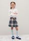 Girls' multicolour check skirt in stretchy flannel_0