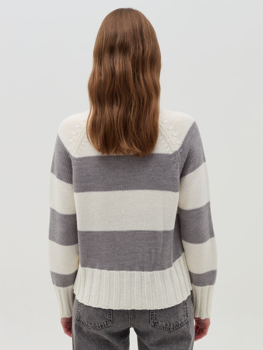 Striped knit top with mock neck_2