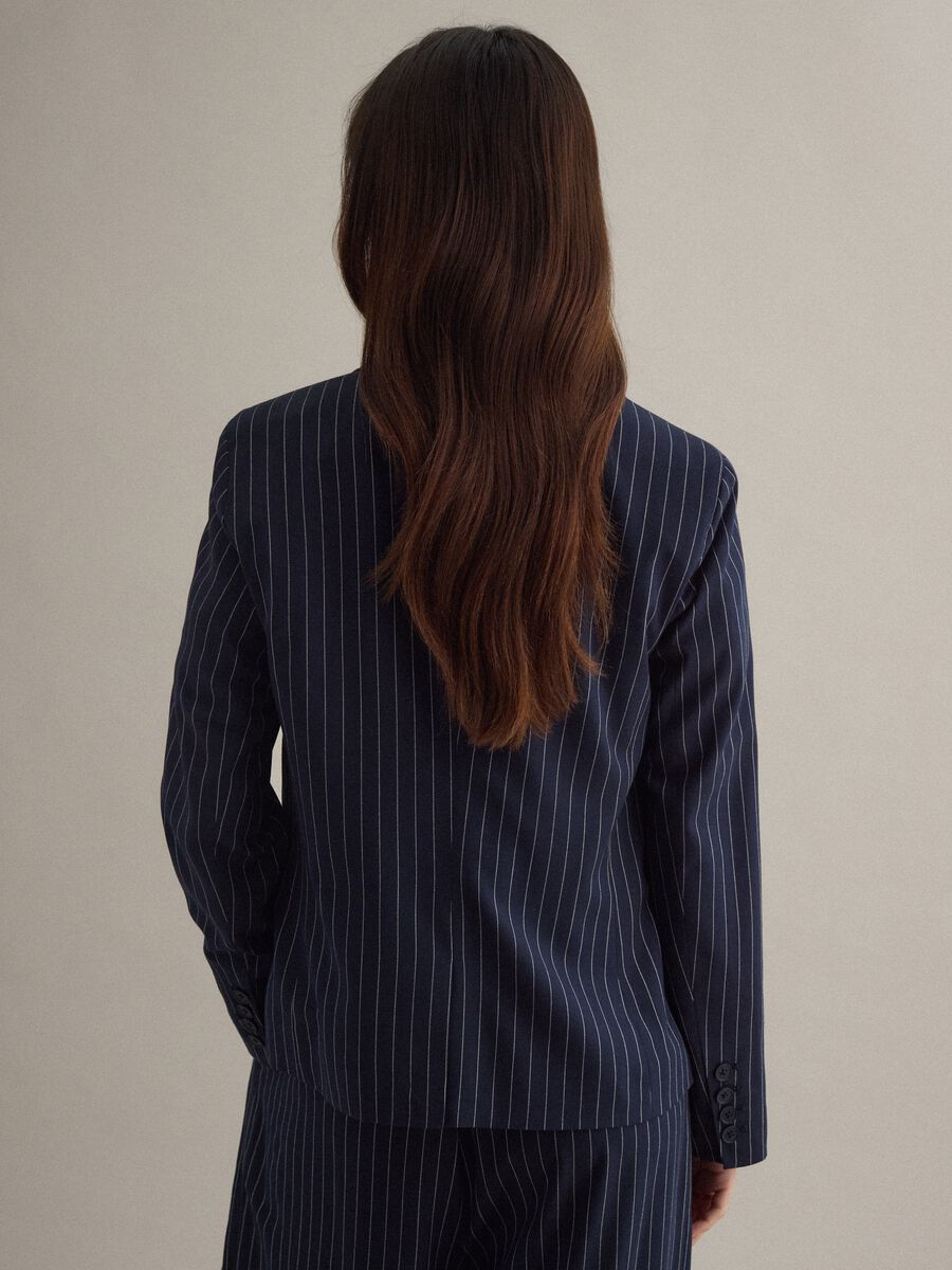 Regular fit multicolour striped blazer_3