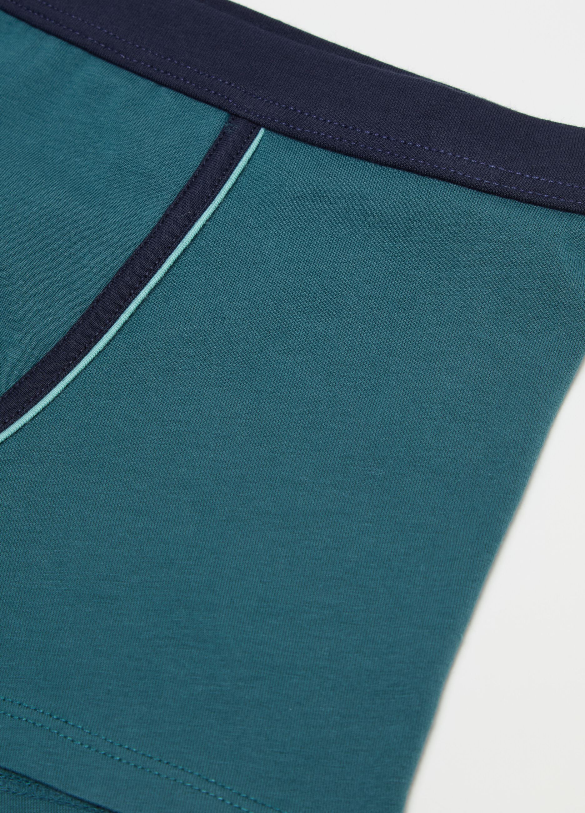 Midi boxer shorts in stretch cotton
