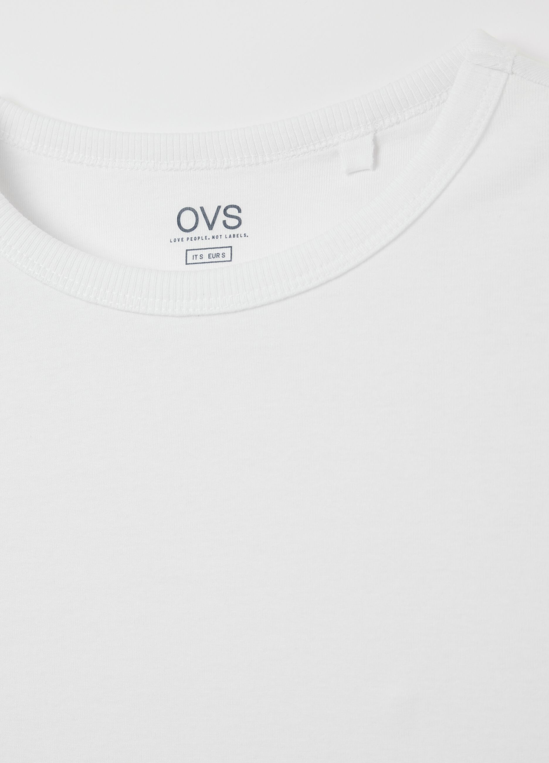 White T-shirt with kimono sleeves