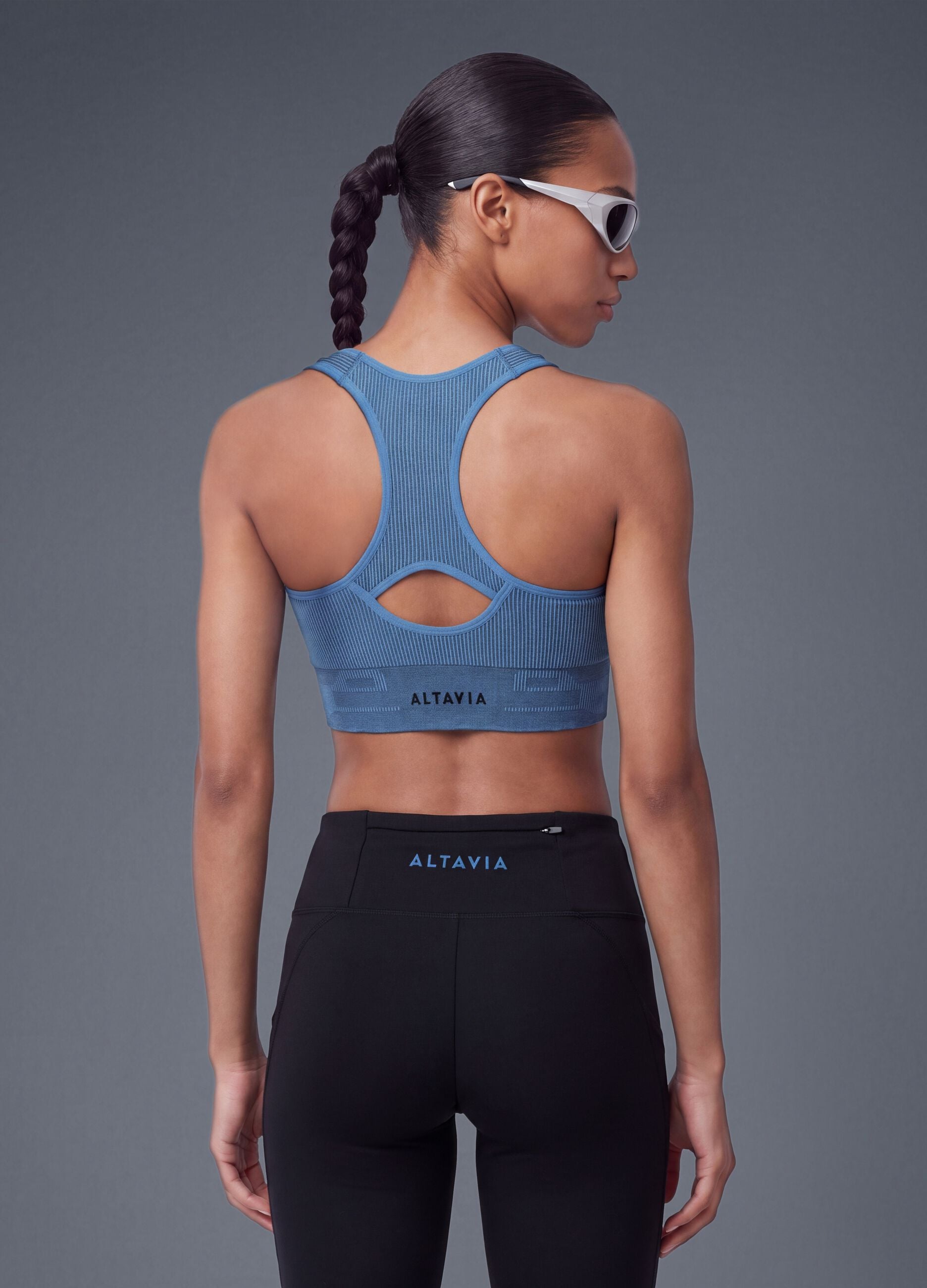 ALTAVIA Breathable Padded Technical Blue Top