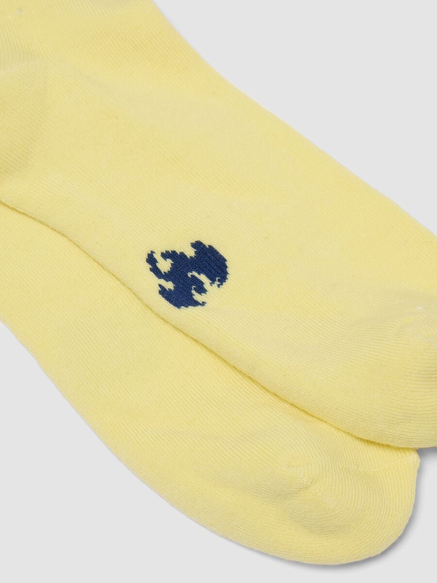 Calze sportive gialle in cotone elasticizzato_2