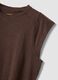 Brown regular fit pure cotton short sleeve T-shirt_5