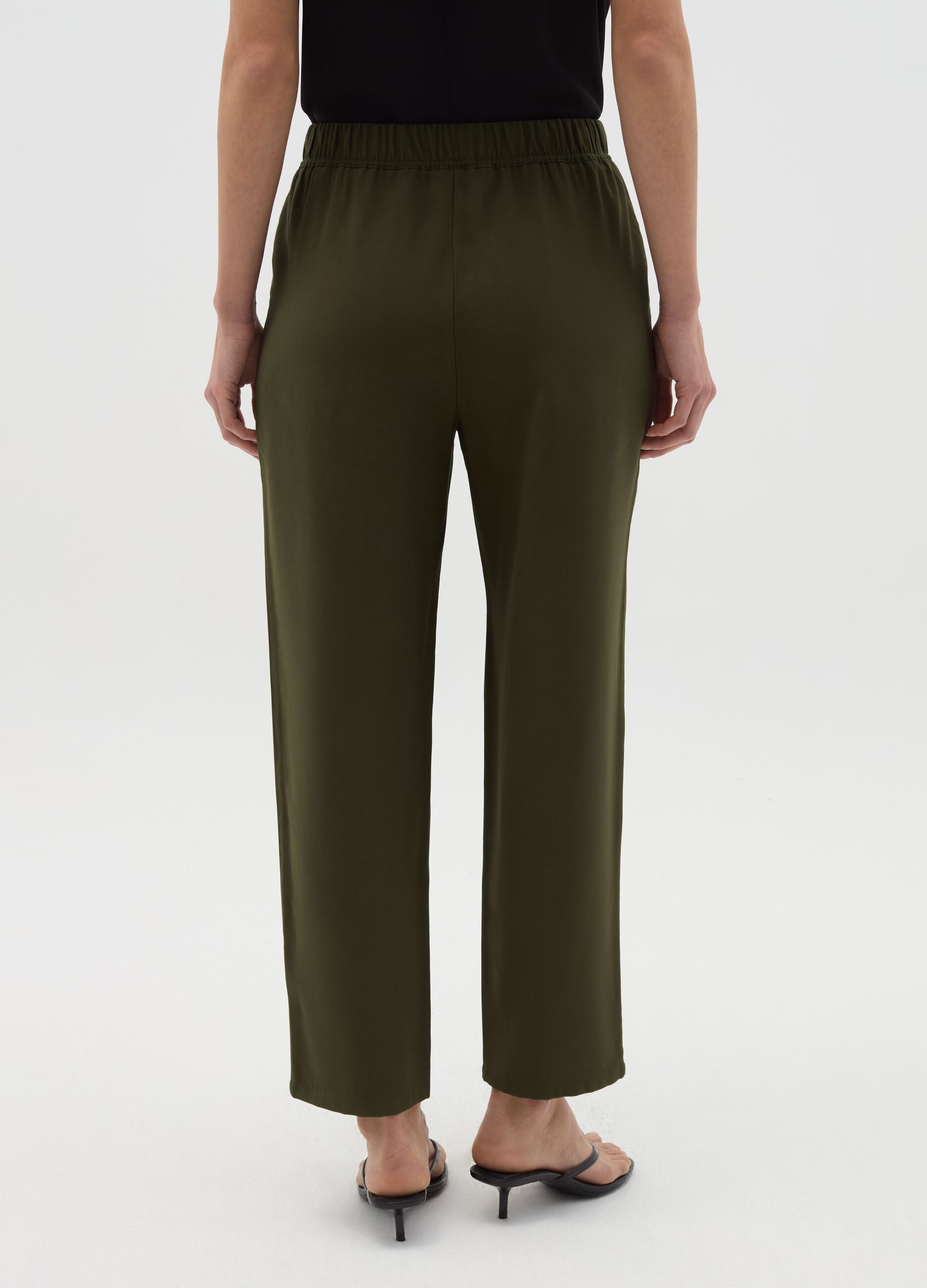 Joggers in misto viscosa con coulisse