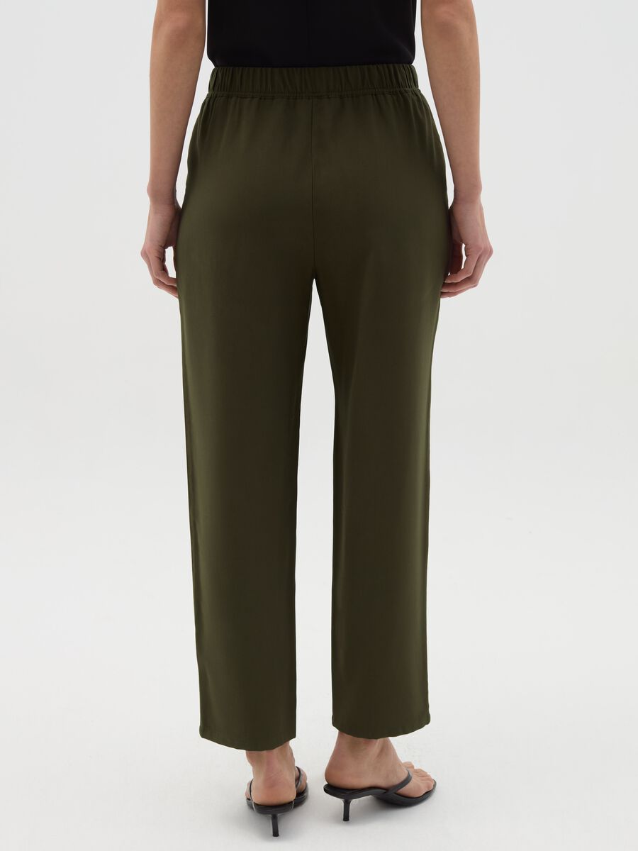 Viscose blend joggers with drawstring_2