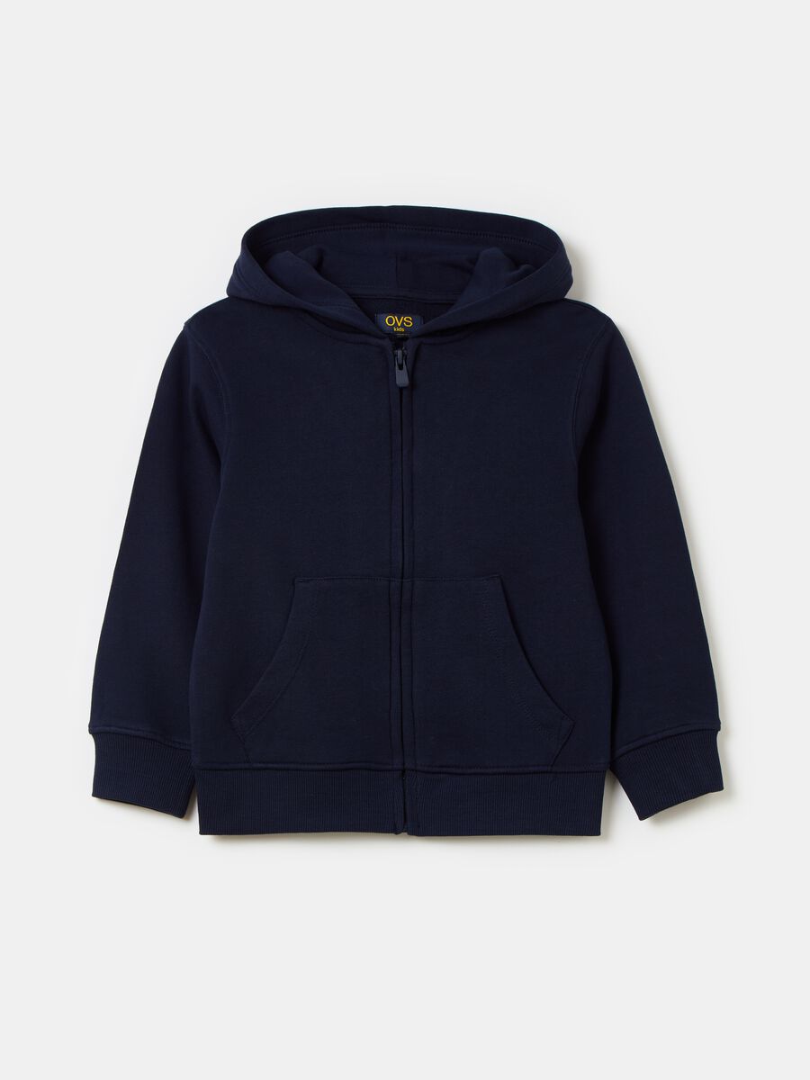 Essential organic cotton full-zip sweatshirt with hood_0