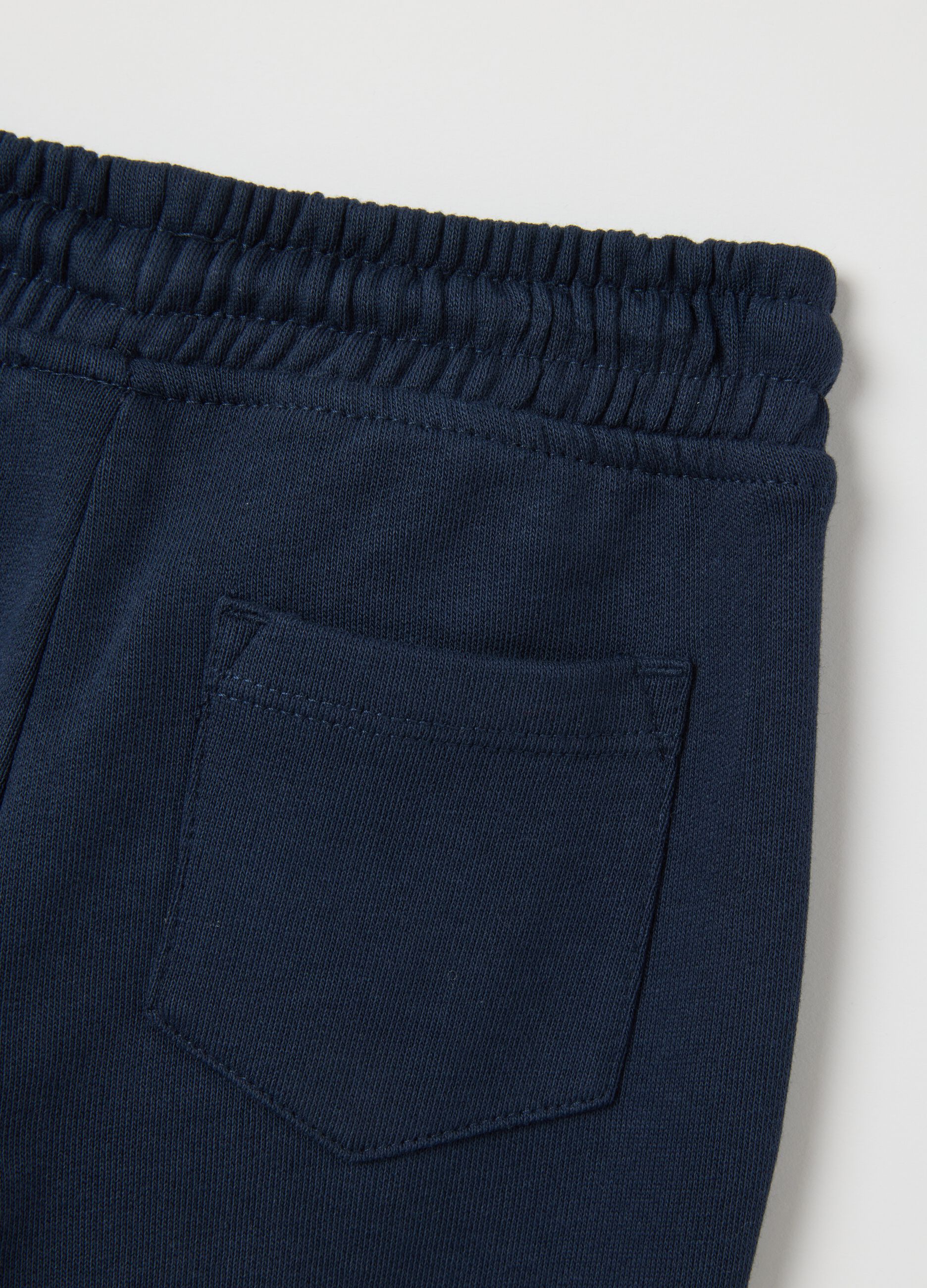 Children's blue cotton trousers with regular fit