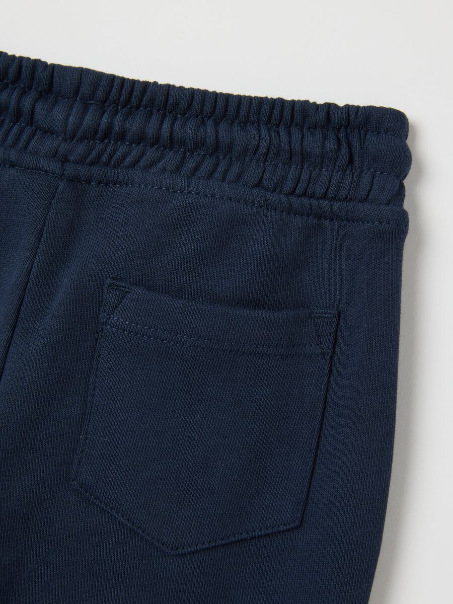 Children's blue cotton trousers with regular fit_3