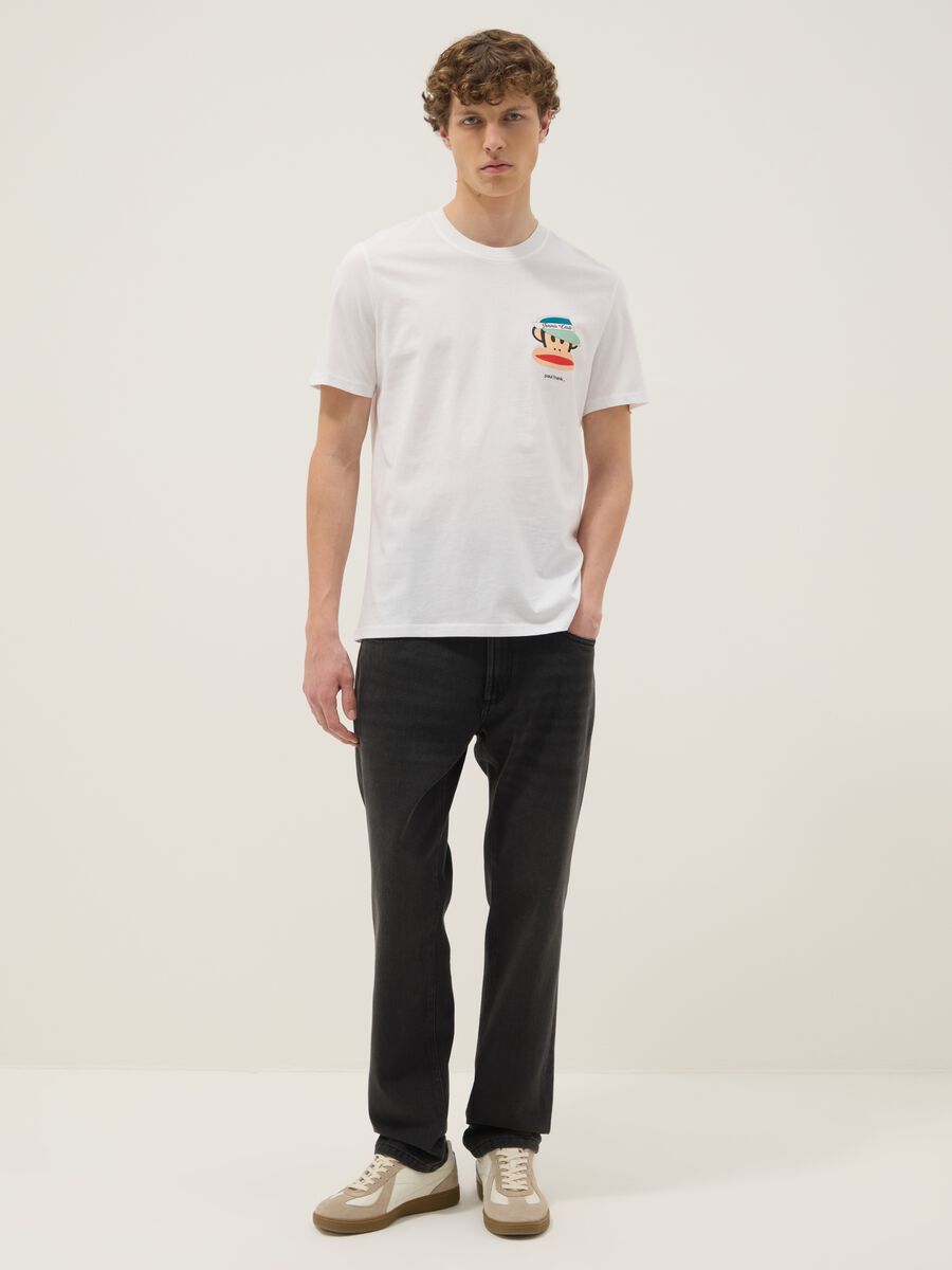 White Paul Frank print T-shirt in pure cotton, regular fit_1