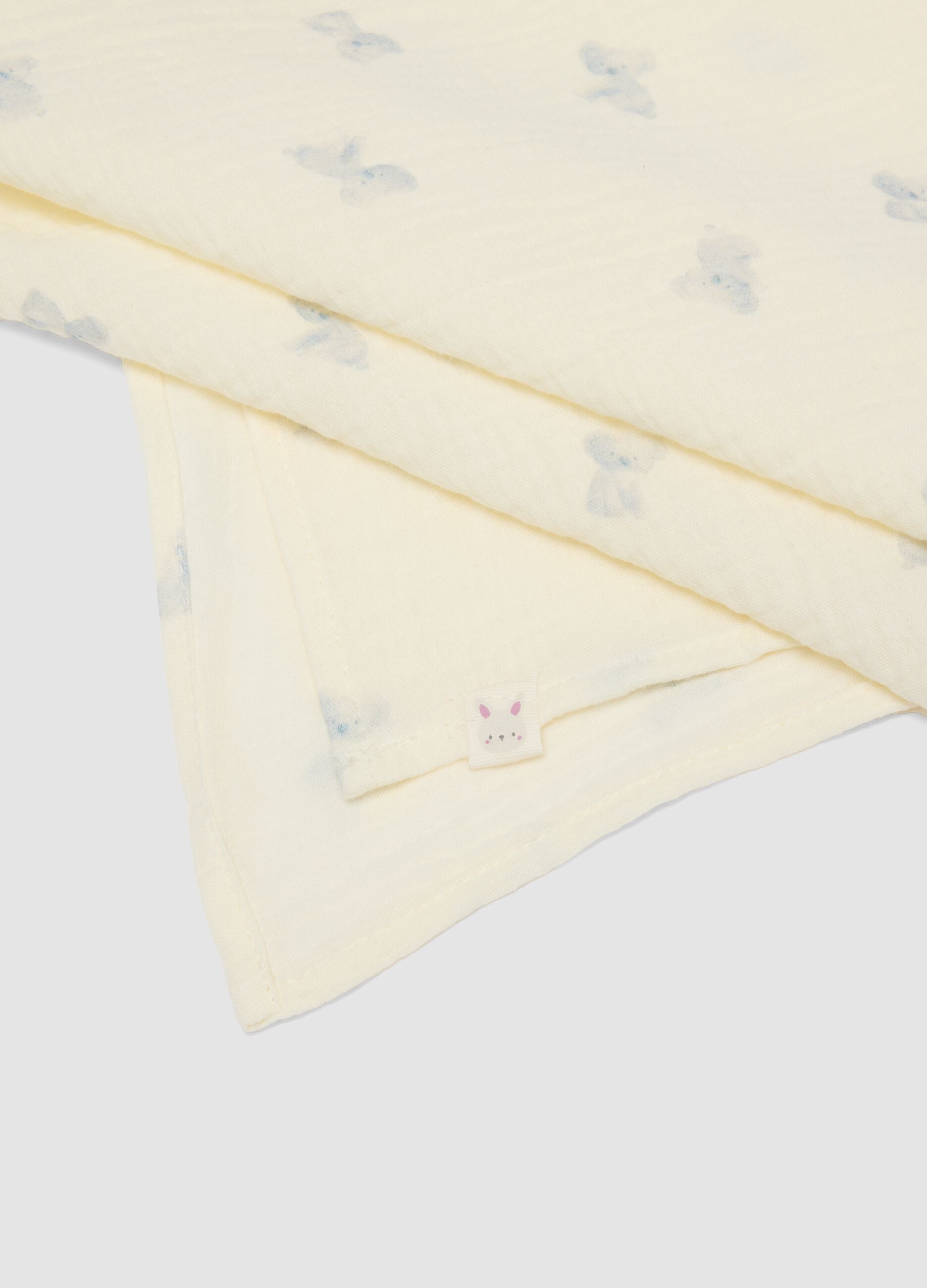 Two-pack of multicolour 100% cotton baby blankets