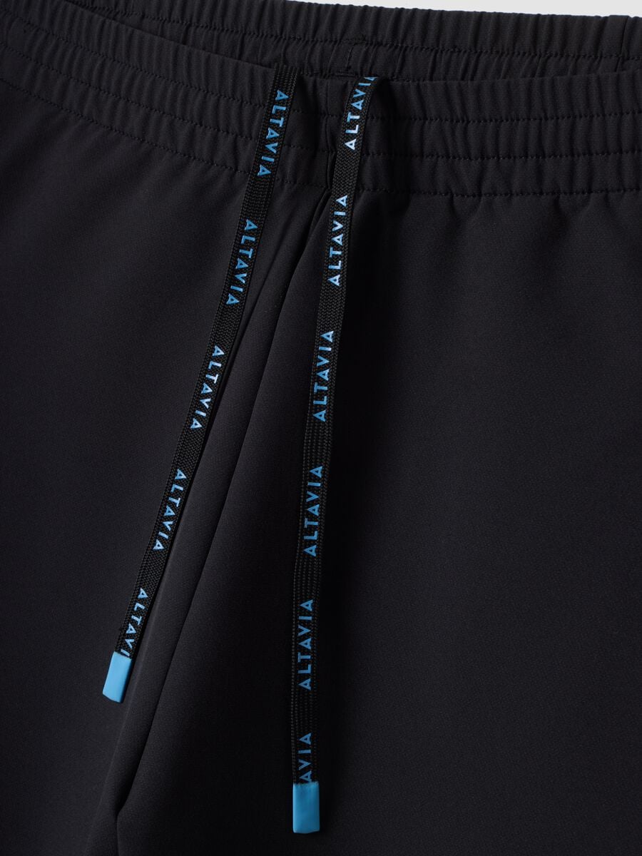 Pantaloni running neri in tessuto elasticizzato Easy Dry ALTAVIA_7