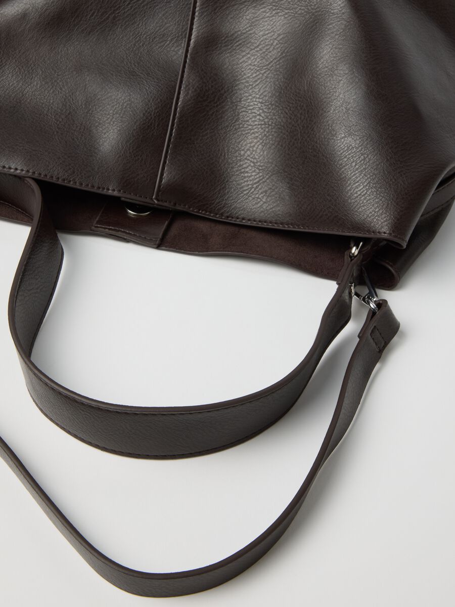 Brown shoulder bag with wide handle_2
