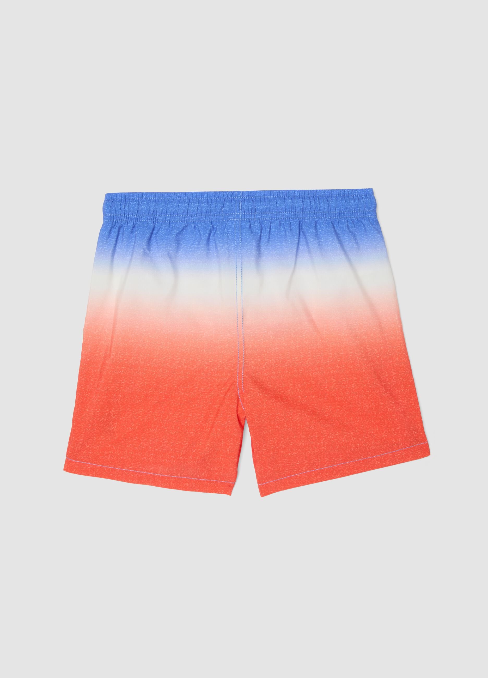 Multicolour gradient swim shorts with drawstring