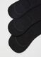 Black Invisible Socks Tripack in Regular Fit Cotton Blend_2
