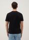 Black pure cotton regular fit V-neck T-shirt_2