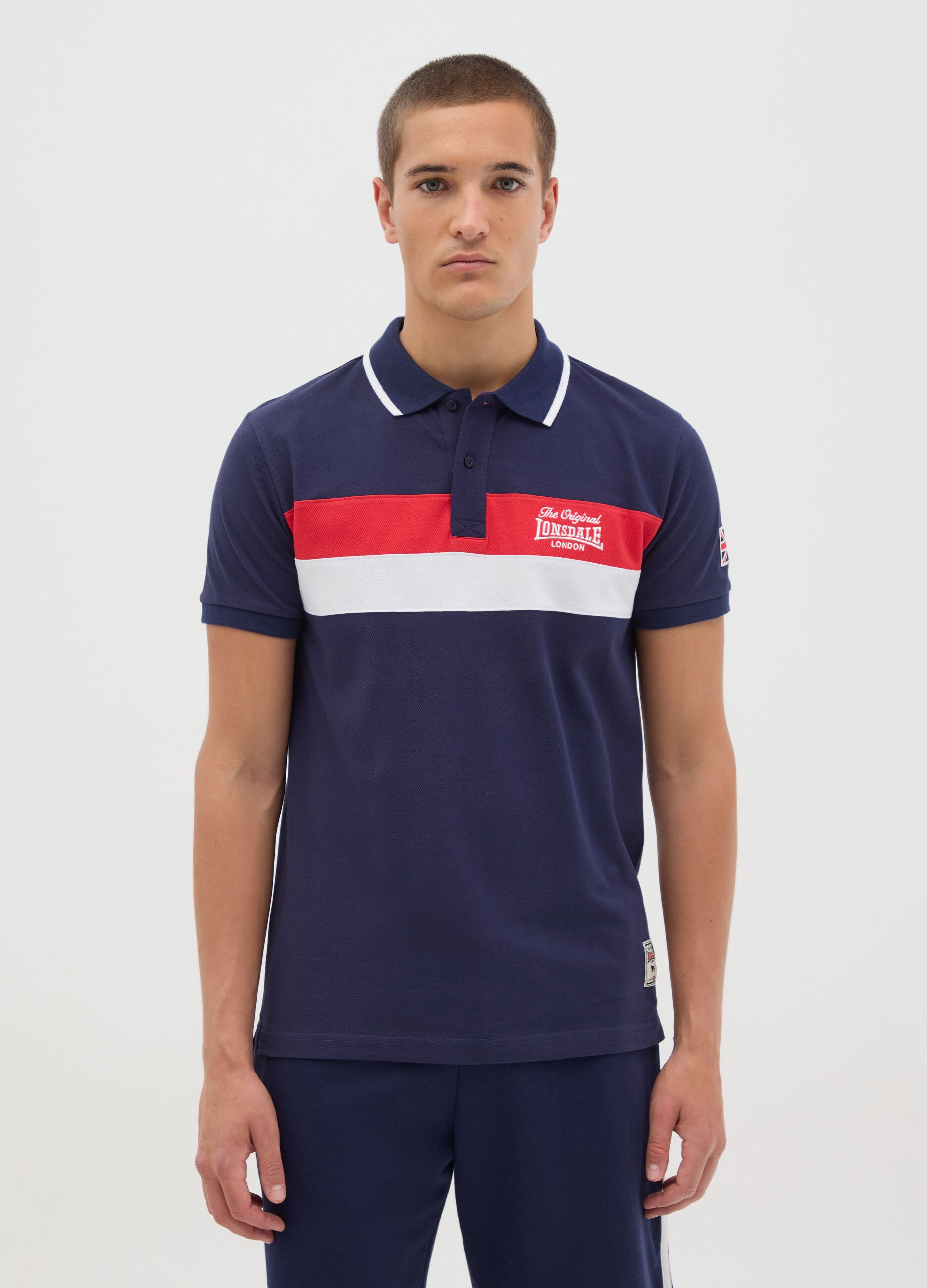 Men's Polo in Pure Multicolor Cotton