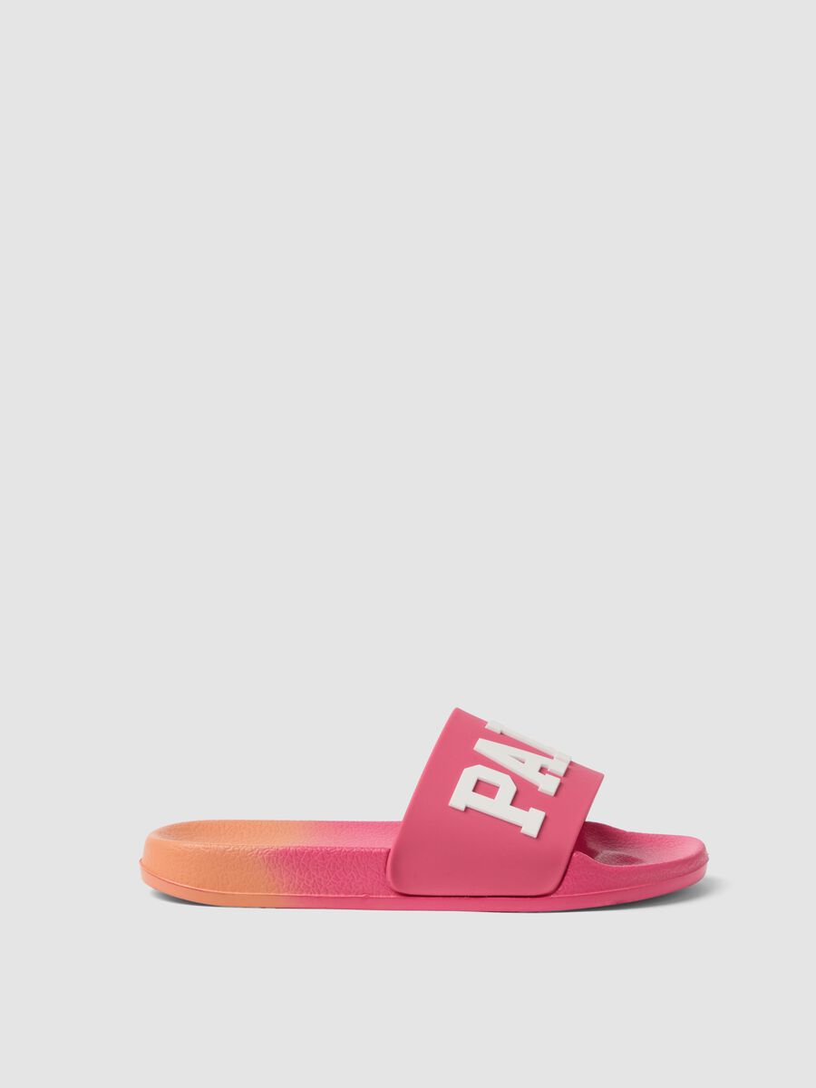 Pink beach sliders with strap_0