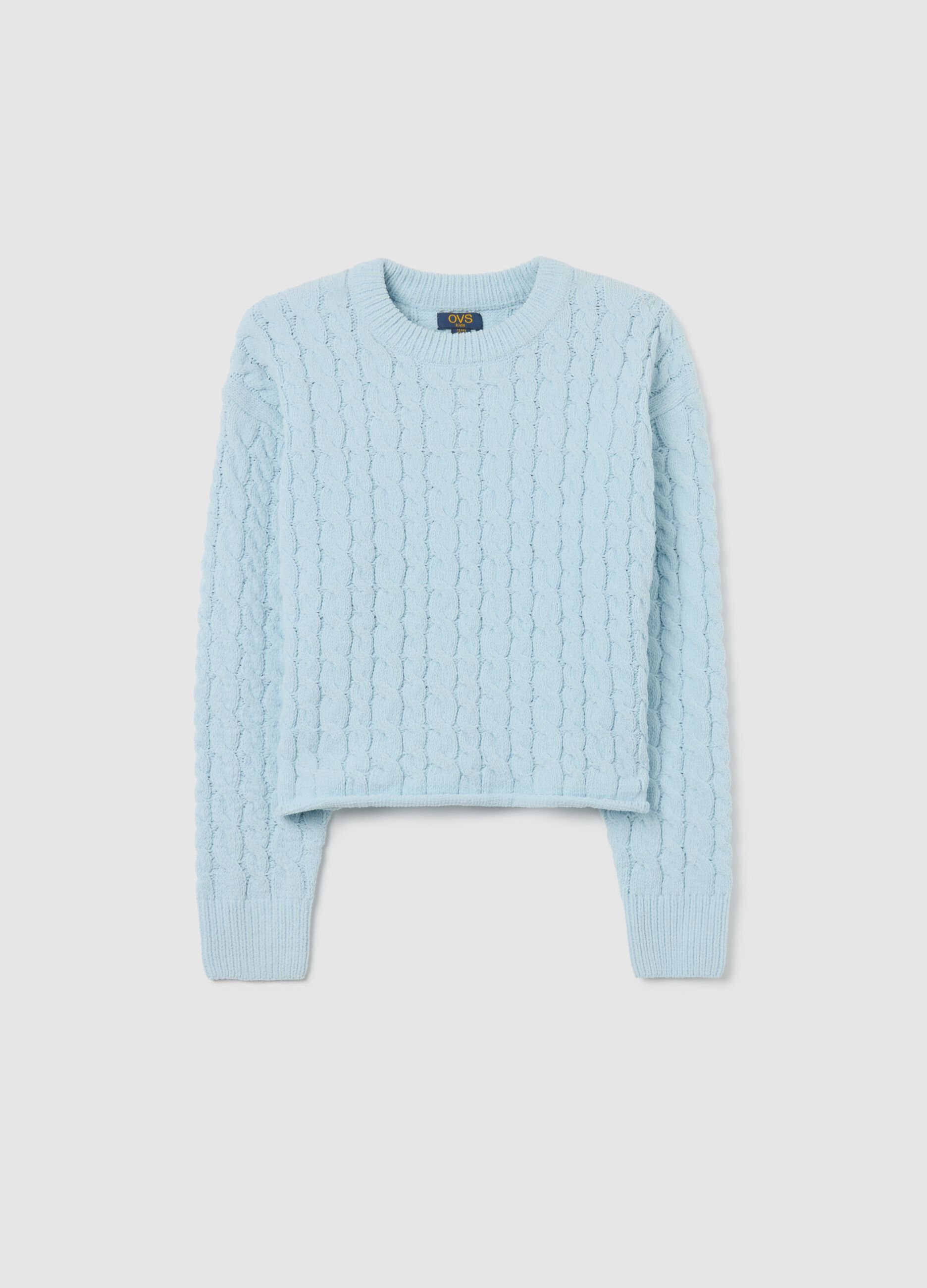 Girl's Blue Regular Fit Sweater