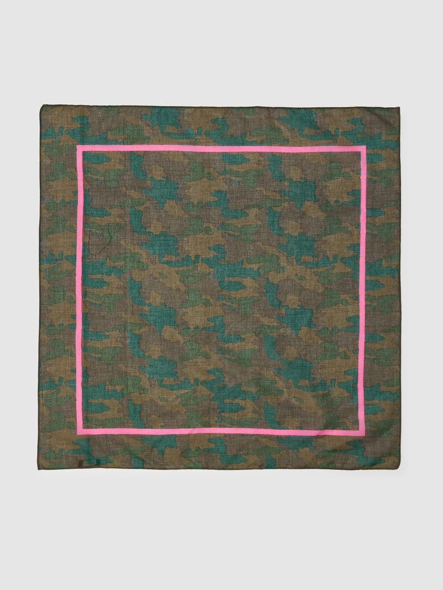 Ovs Green Camouflage Cotton Scarf_1